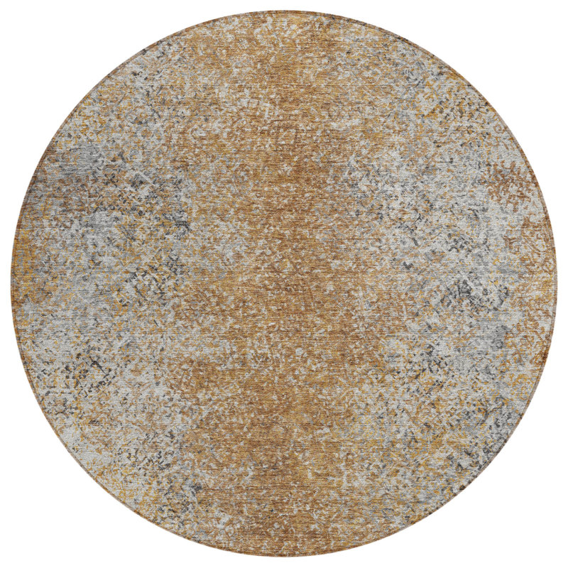 Tapis d'intérieur rond 8 pi Terra Cotta