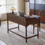 Bureau en bois massif de style français rétro 51,18 po