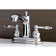 Kingston Brass Knight Two-Handle 3-Hole Deck Mount 4" Centerset Bathroom Faucet with Plastic Pop-Up