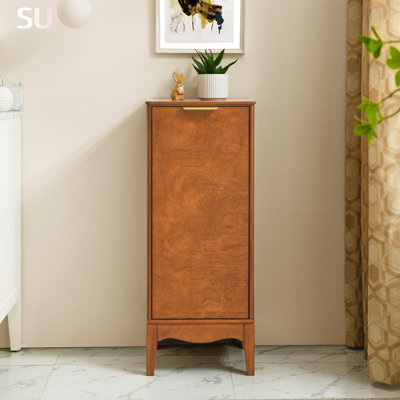 Modern Bathroom Floor Cabinet With Adjustable Shelves, Durable MDF Construction And Versatile Storage Solution