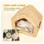 Maison de chat à fixation murale - Lit pour animaux en coton naturel et moelleux pour un gain de place vertical