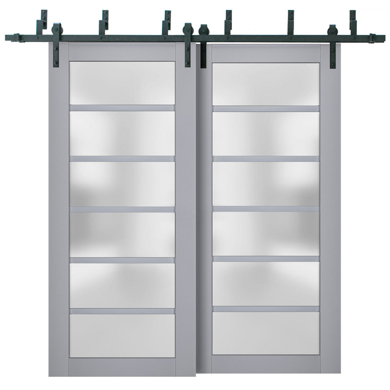 Portes de placard Veregio, 64 po x 84 po, Gris