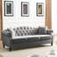 Velours gris 3 + 3: conception classique avec garniture cloutée pour toute combinaison de pièce - confort moderne. Cadre en bois massif. Coussins en mousse. Assise de 18 po de hauteur, 23 po de profondeur et 66 po de largeur. Coussins amovibles-120913708