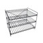 Grille de 16 po x 12,5 po x 10 po Syreeta pour comptoir avec 3 tablettes ouvertes, noir