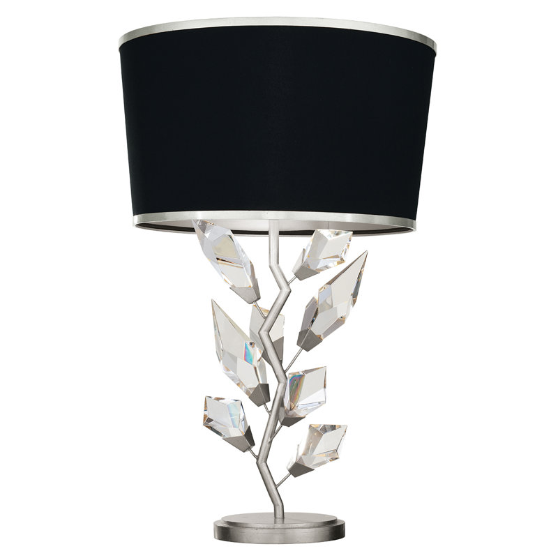 Foret Metal Table Lamp, Silver, Black