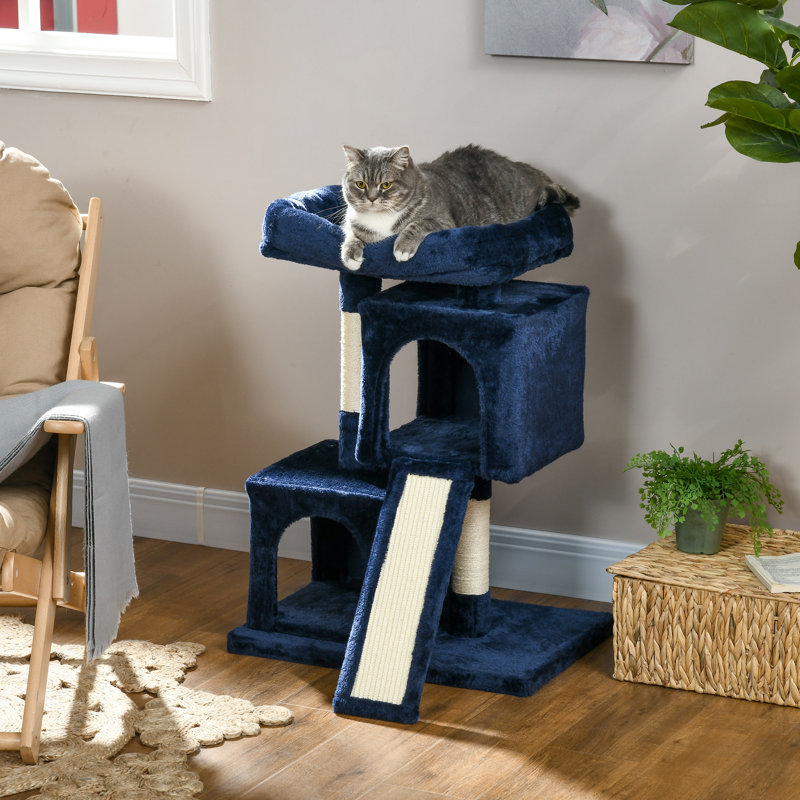 210.82cm H Cat Tree, Blue