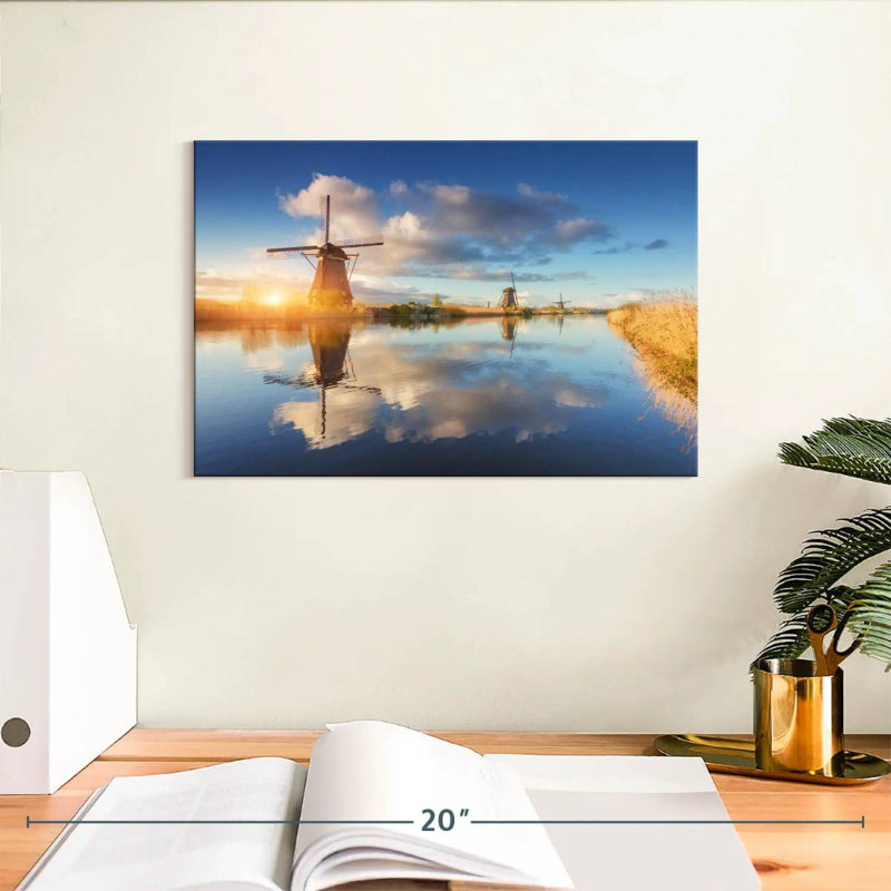 Alvord Windmills At Sunrise, 8" H x 12" W