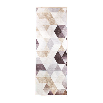 Tapis ivoire tissé à plat Lattice