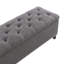 Banc de rangement spacieux avec repose-pieds capitonné en lin avec charnière de sécurité, supportant 500 lb pour le salon et le vestibule