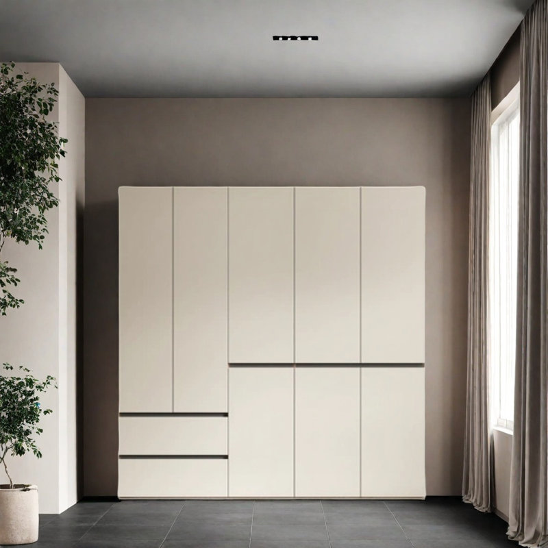 Simple Solid Color Wardrobe, 78.74" H x 78.74" W x 23.62" D