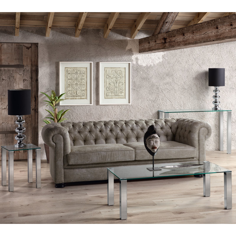 Manuel 120cm Glass Top Console Table