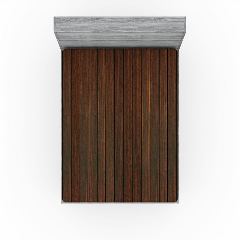 Ensemble de 2 draps-housses Ambesonne, Drap-housse de taille double, Brun / bois et déclin 1