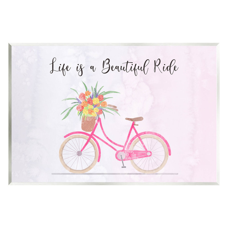 Life Is A Beautiful at-096, H 10 po x l 15 po x P 0,5 po, Plaque murale