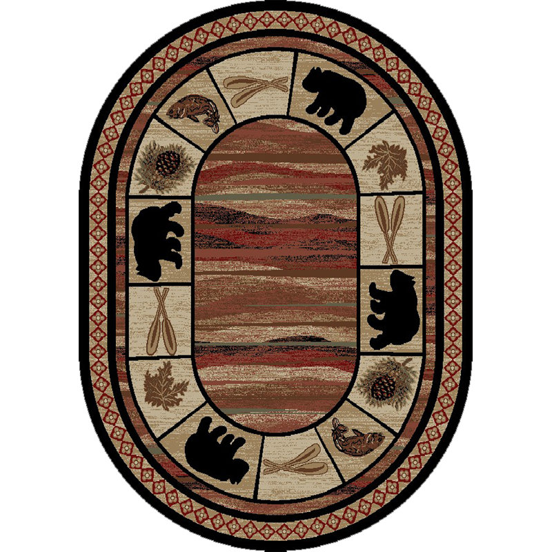 Tapis géométrique Haysi Haysi, Oval 7 pi 10 po x 9 pi x 10 po