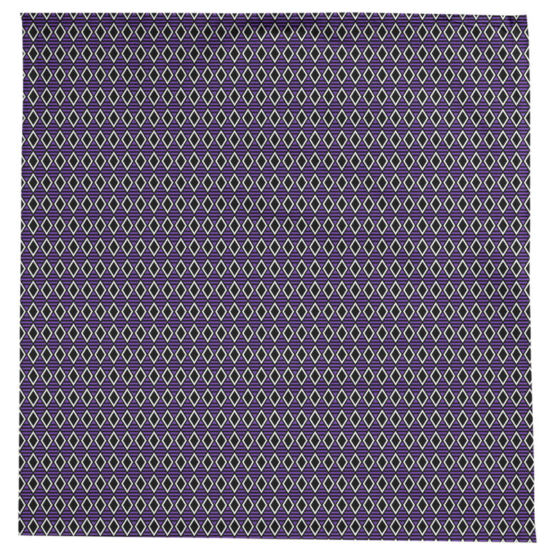 Nappe à carreaux géométriques Leffel, Noir / mauve