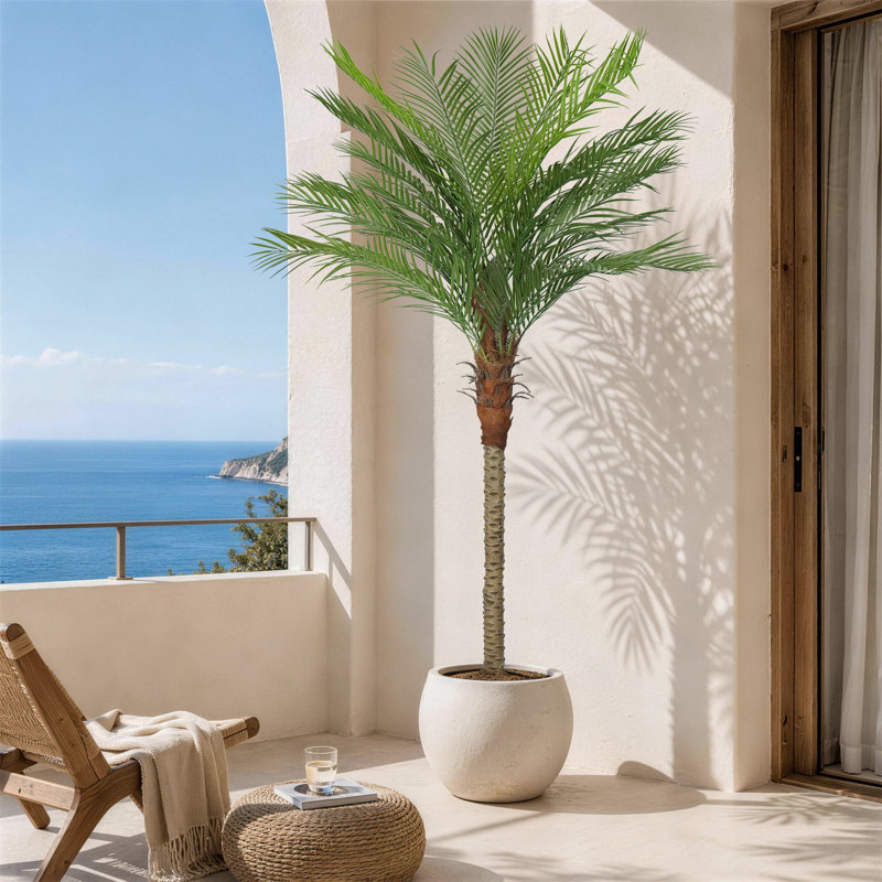 Artificial Palm Tree In A Pot, 94.5" H x 49.2" W x 49.2" D