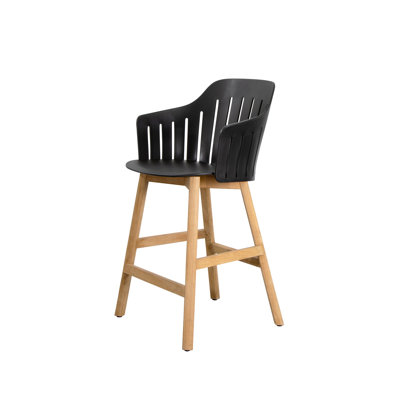 Choice Chair Indoor and Counter Four Teak Legs Base with Upholstery Cover Set (Cane-line Ambience Seat-Back Cover)