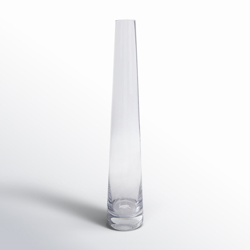 Aracena Handmade Glass Floor Vase, 23.5" H x 4.25" W x 4.25" D