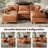 108'' Comfy  U Shaped Sectional Modular Deep 5-Piece Cloud Sofa with Ottomans- Premium Fabric-1861371612