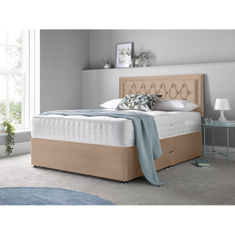 McBain Divan Bed Set, Mink, No Drawers, Small Double (4')