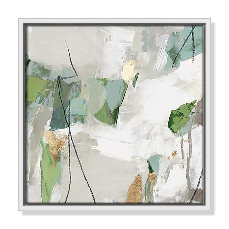 Enchanted Emerald I by Tom Reeves Print, White Floater Framed, 13.5" H x 13.5" W x 2" D