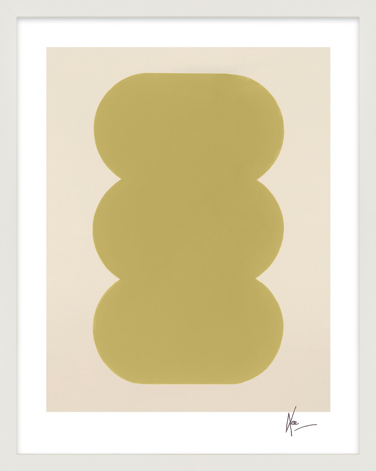 Keyhole 4 by Lee Lessem, White Framed, 38" H x 30" W x 1.25" D