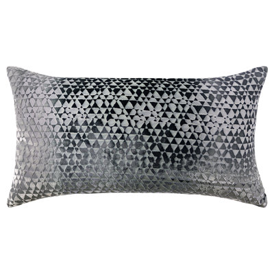 Triangles Silver Standard Sham Case with Charmeuse Backing
