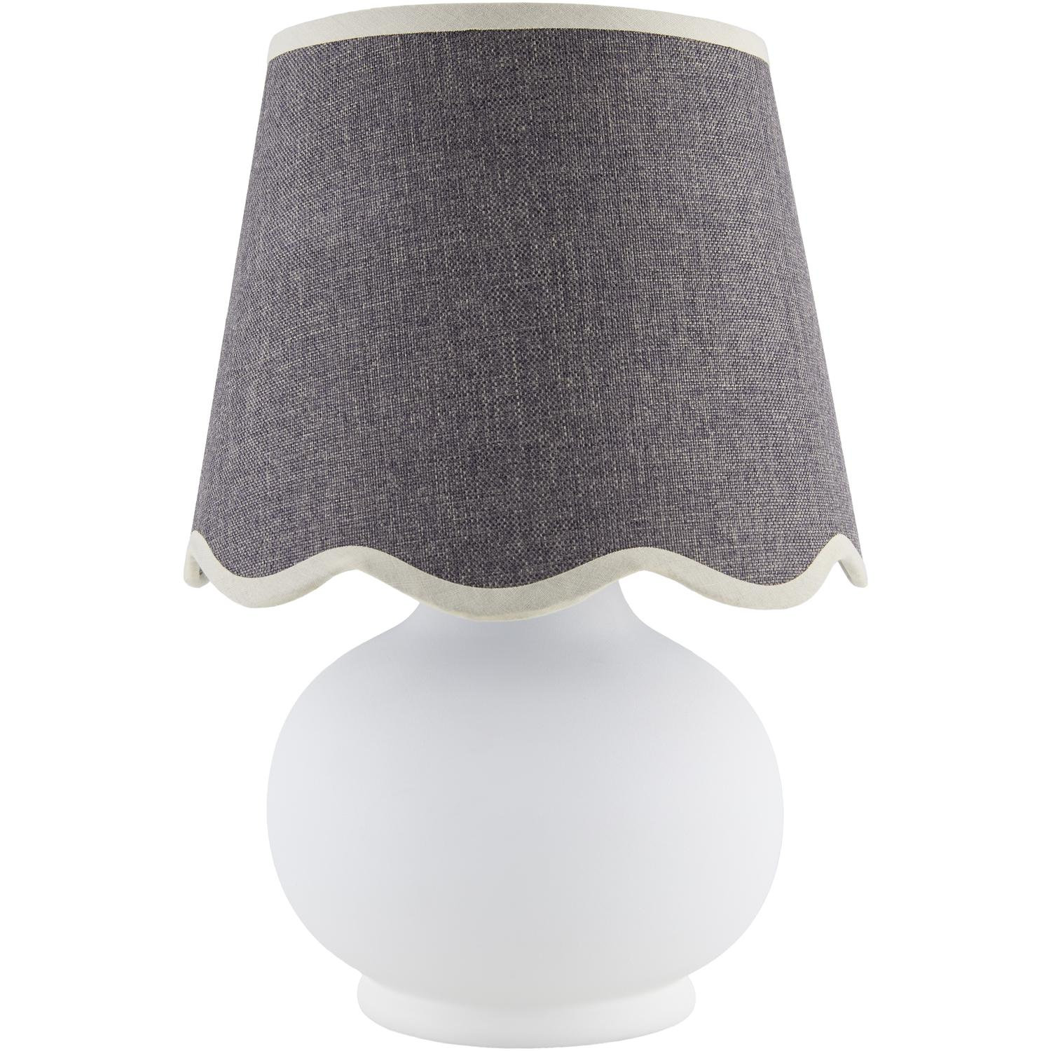 Momsen Ceramic Bedside Lamp, Gray, White