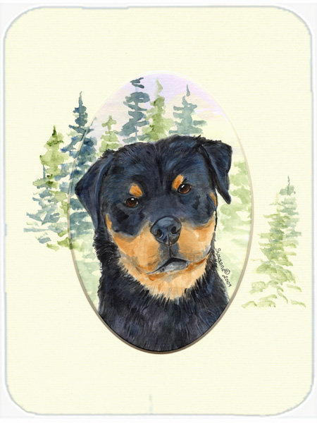 Winston Porter Rottweiler Glass Cutting Board