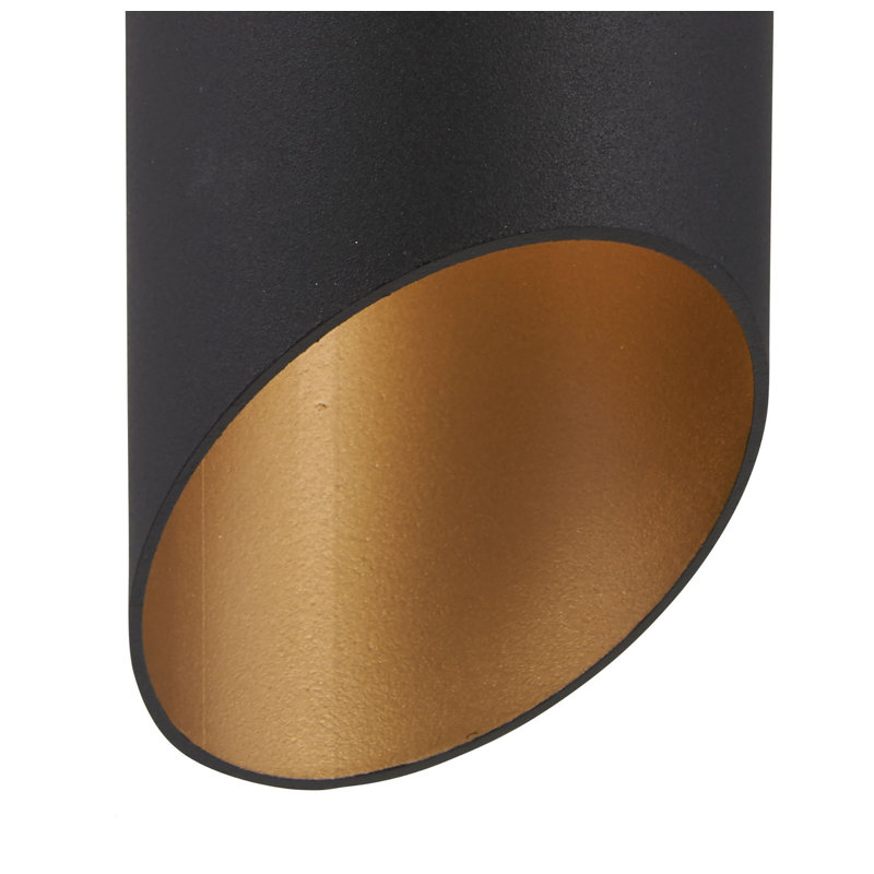 Applique murale d'extérieur 12,5 po Zambrana, Noir / or