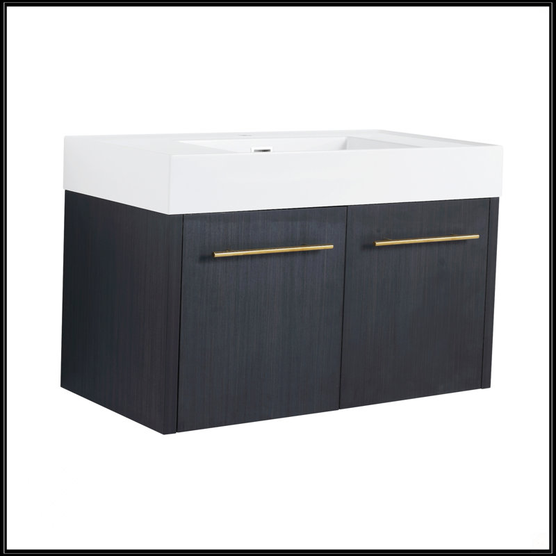 36 Inch Wall-Mounted Bathroom Vanity With Sink, 36"