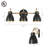 3-Light Dimmable Bathroom Vanity Light Modern Black Wall Sconce