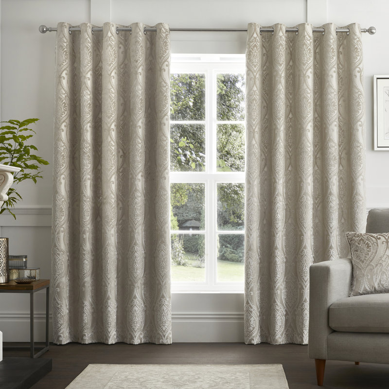 Chateau Sheer Curtain Pair, Natural, 168 W x D 229 cm