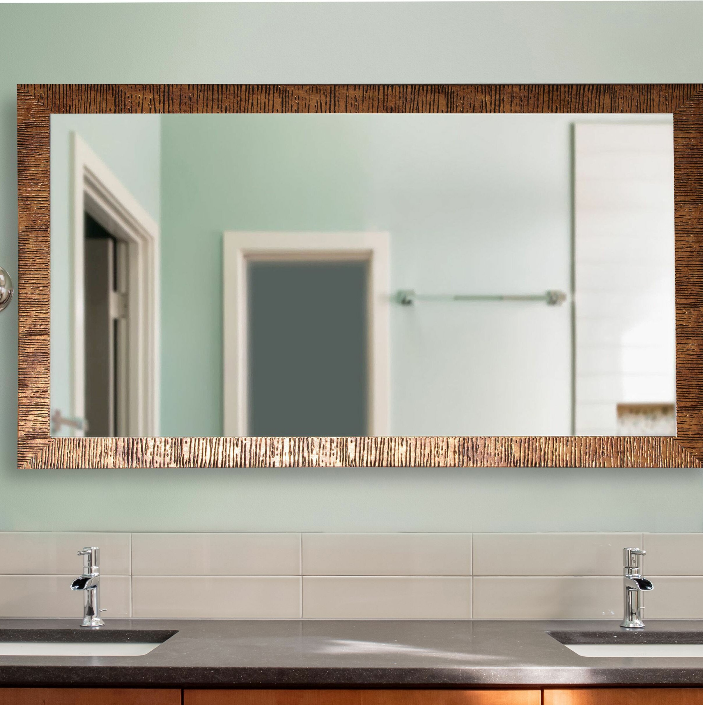 guildford rectangle wood mirror