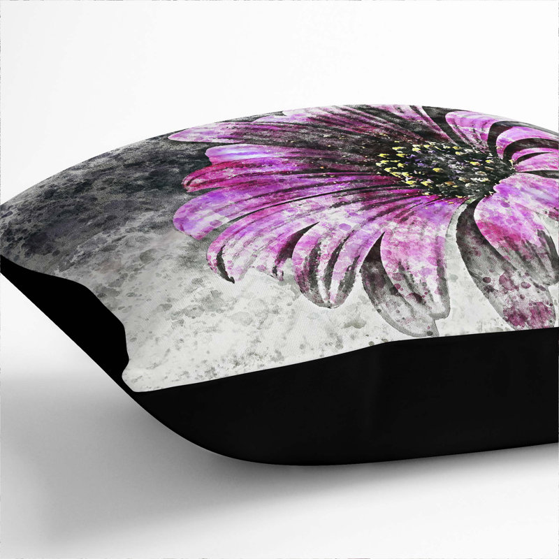 Square Throw Cushion, 40cm H x 40cm W x 15cm D, Black