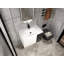 Meuble-lavabo mural 30 po avec lavabo en céramique, 2 portes à fermeture en douceur, meuble-lavabo et demi-porte en verre, contreplaqué (emballage KD)-125514709
