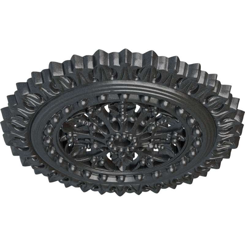 Médaillon de plafond H 18 1/2 po x l 18 1/2 po x P 1 1/2 po Sellek, Étain