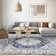 Oriental Machine Washable Area Rug with Rubber Backing for Living Room Non-Slip Indoor Carpet Low-Pile Rug for Bedroom Dining Room Hallway Kitchen Office Playroom Nursery