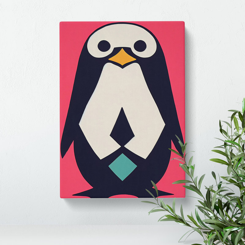 Abstract Penguin No.5 - Wrapped Canvas, 50cm H x 35cm W x 3cm D