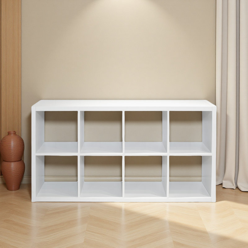 Smart Cube 8-Cube Organizer Storage With Opened Back Shelves,2 X 4 Cube Bookcase Book Shleves For Home