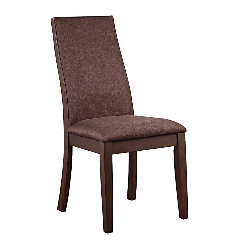 Upholstered Side Chair, Cocoa Brown, Light Brown