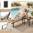 Set of 2 Outdoor Aluminum Chaise Lounges with 3D Double-Layer Textilene and Adjustable Backrests
