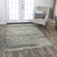 Tapis gris en laine Power Loom-396500404
