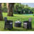 Outdoor Lounge Set Napoli, Garden Set With 2 Armchairs And 1 Container Table, Rattan Effect Sitting Area-1815359962-1815530433