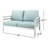 Townsend Metal Outdoor Loveseat With Sunbrella Cushion-114247122