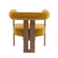 Chaise d'appoint moderne rembourrée avec accoudoirs ronds