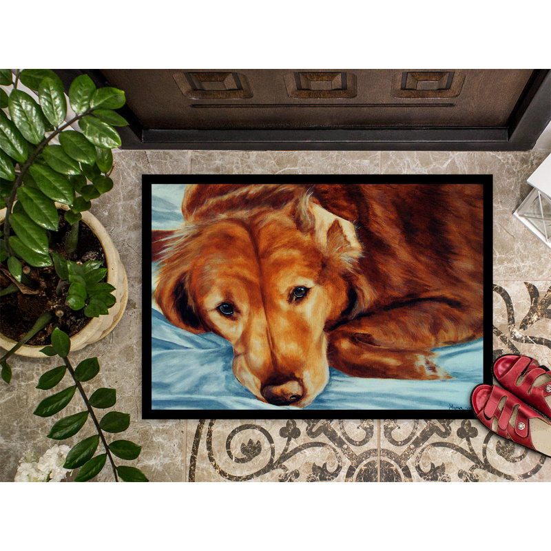 Tapis antidérapant Golden Retriever, Rectangle 2 pi x 3 pi