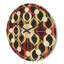 Horloge murale abstraite à motif géométrique en bois-63892093