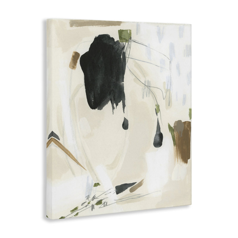 "Subtile", peinture abstraite sur toile flottante par June Erica Vess, H 30 po x l 24 po