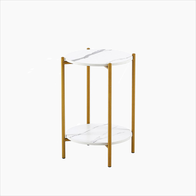 Samav Single Coffee Table, Living Room Table, Modern Coffee Table, Small Coffee Table With Bottom Shelf, White